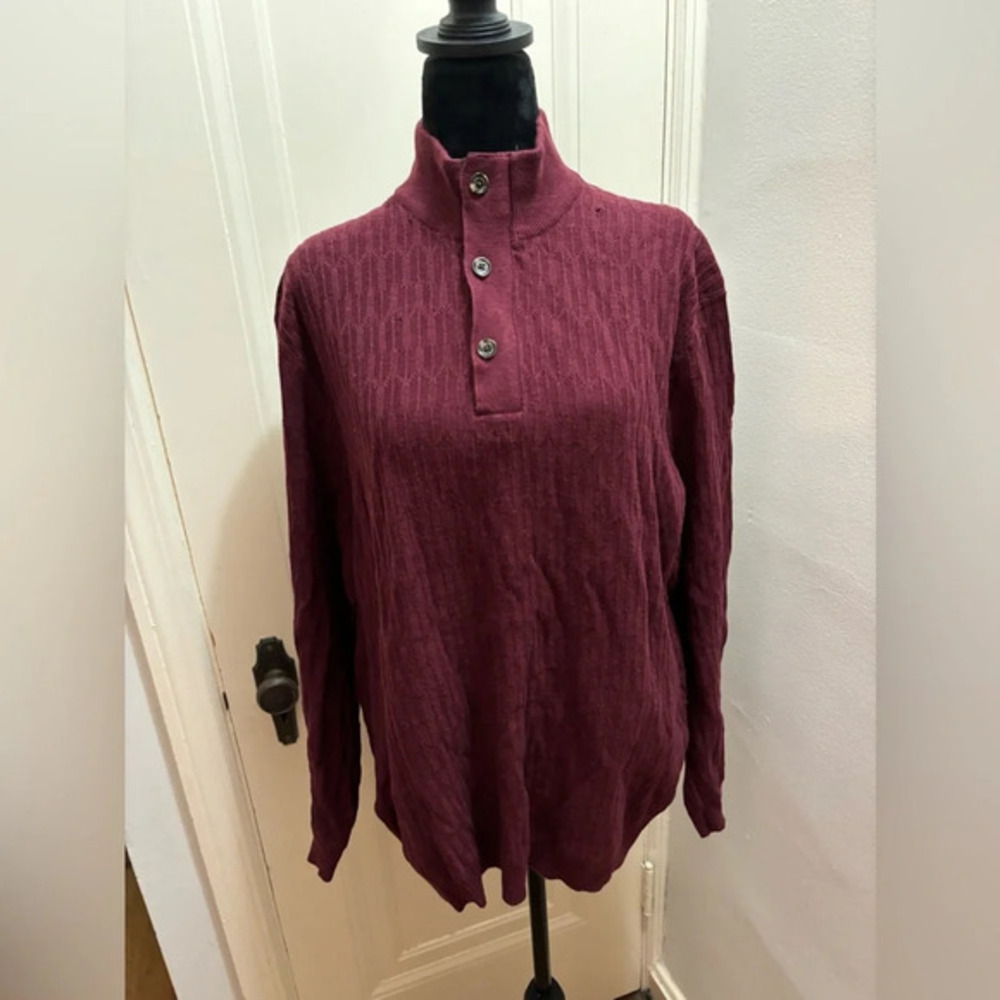 Tasso Elba Men's Supima Mock-Neck Textured Sweater, Choose Sz/Color XL